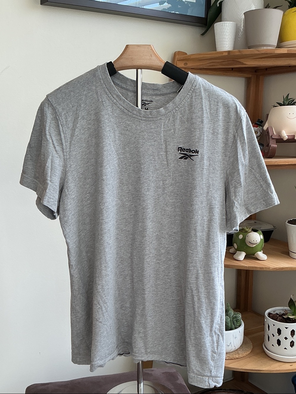 Reebok Light Gray Short Sleeve Logo Tee